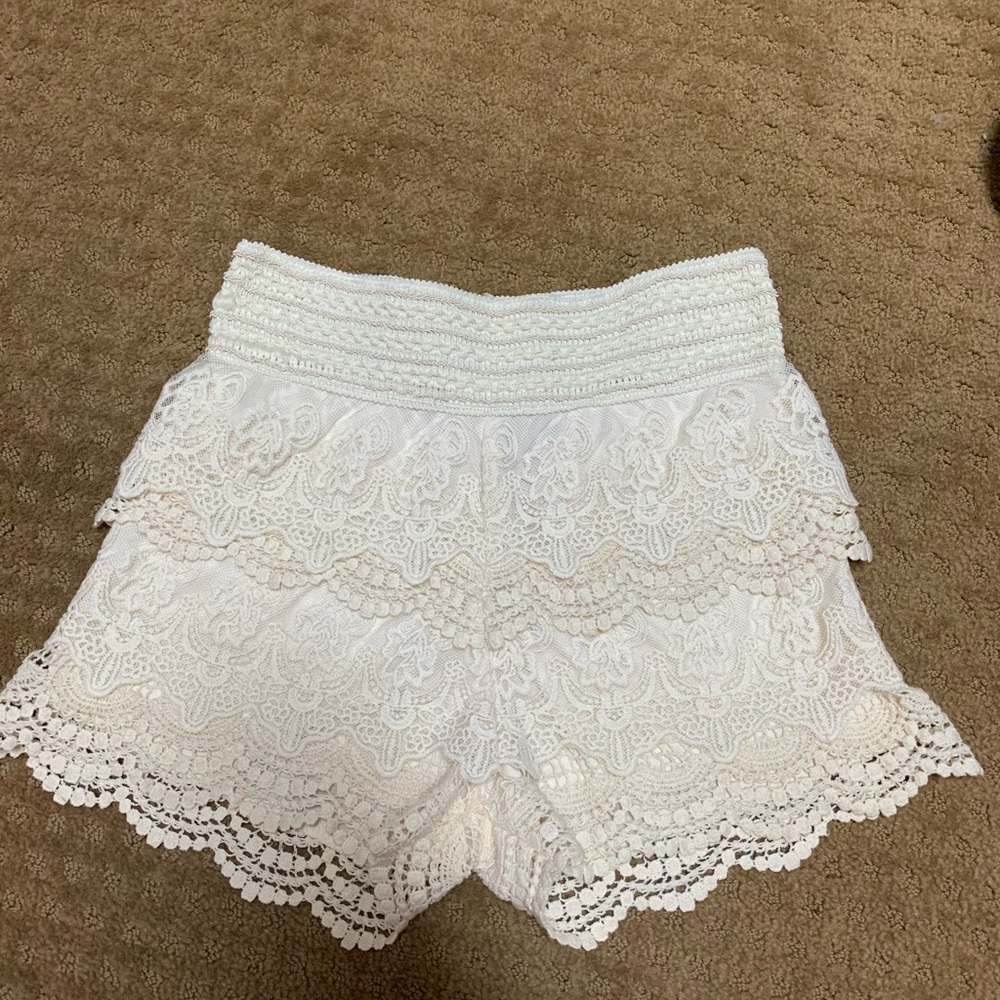 Urban lace detail shorts